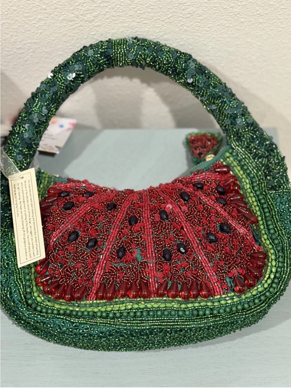 Handcrafted in India Watermelon
Beaded Bag Bead Seeds Tik Tok Viral
NWT - Picture 7 of 10